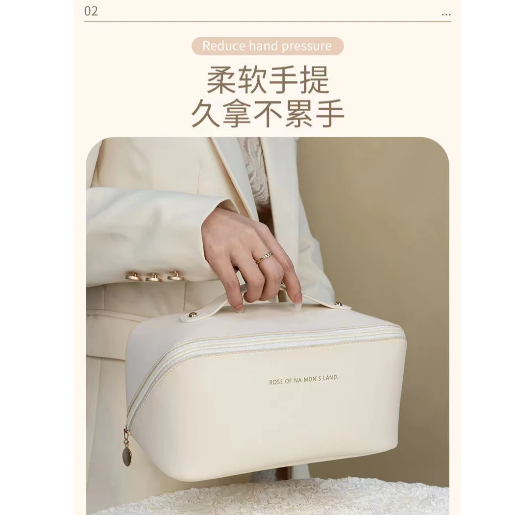 新疆包邮高级感多层化妆包加厚收纳洗漱包旅行轻便枕头包