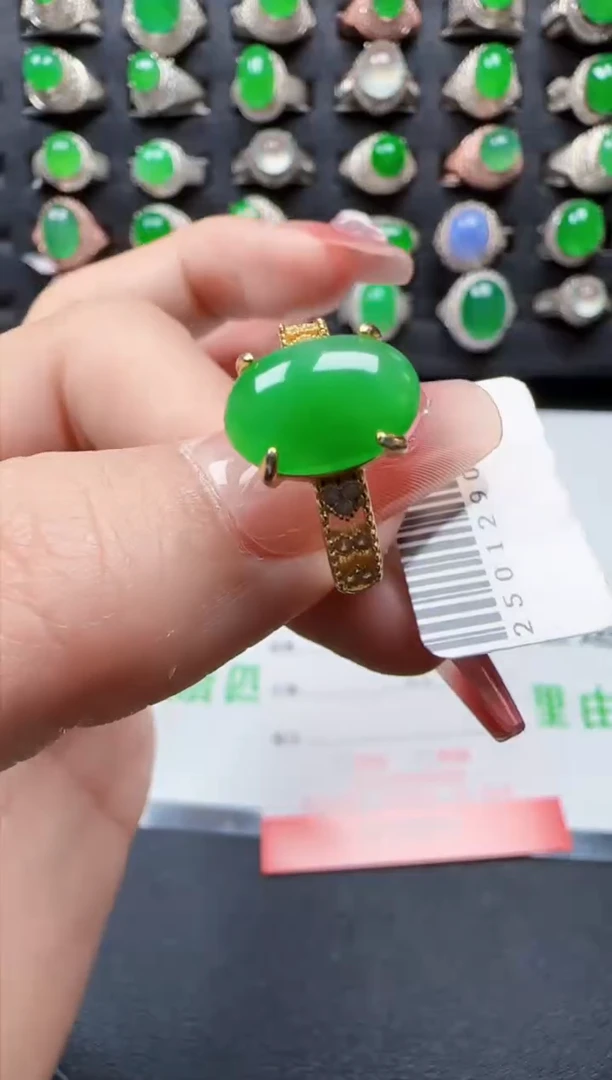 【闪购商品】翡翠戒指银S925镶嵌1705