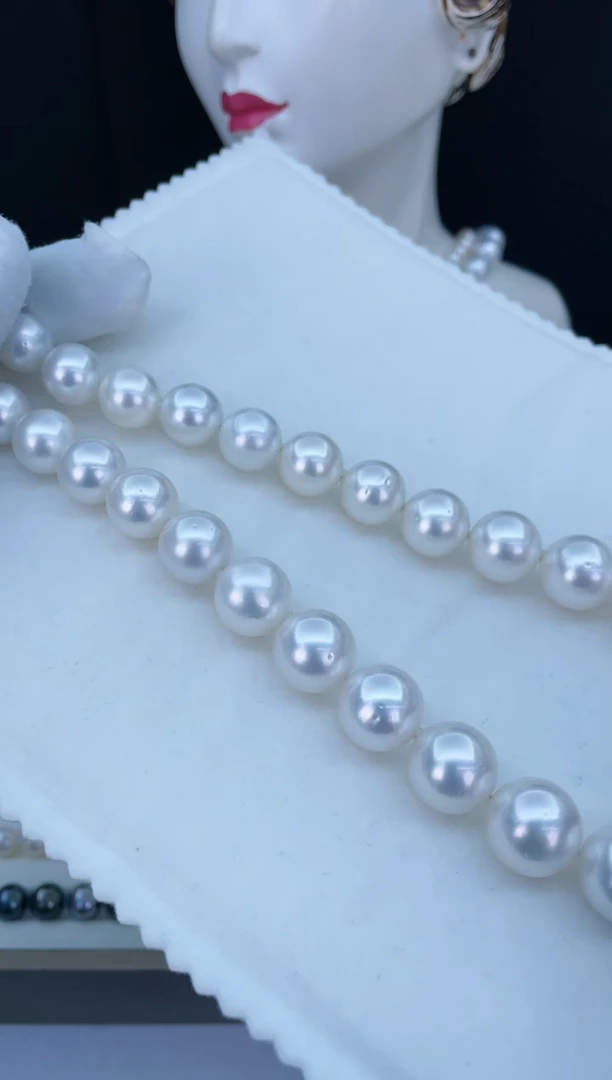 【闪购商品】海水珍珠项链银S925镶嵌澳白项链12.0-16.0