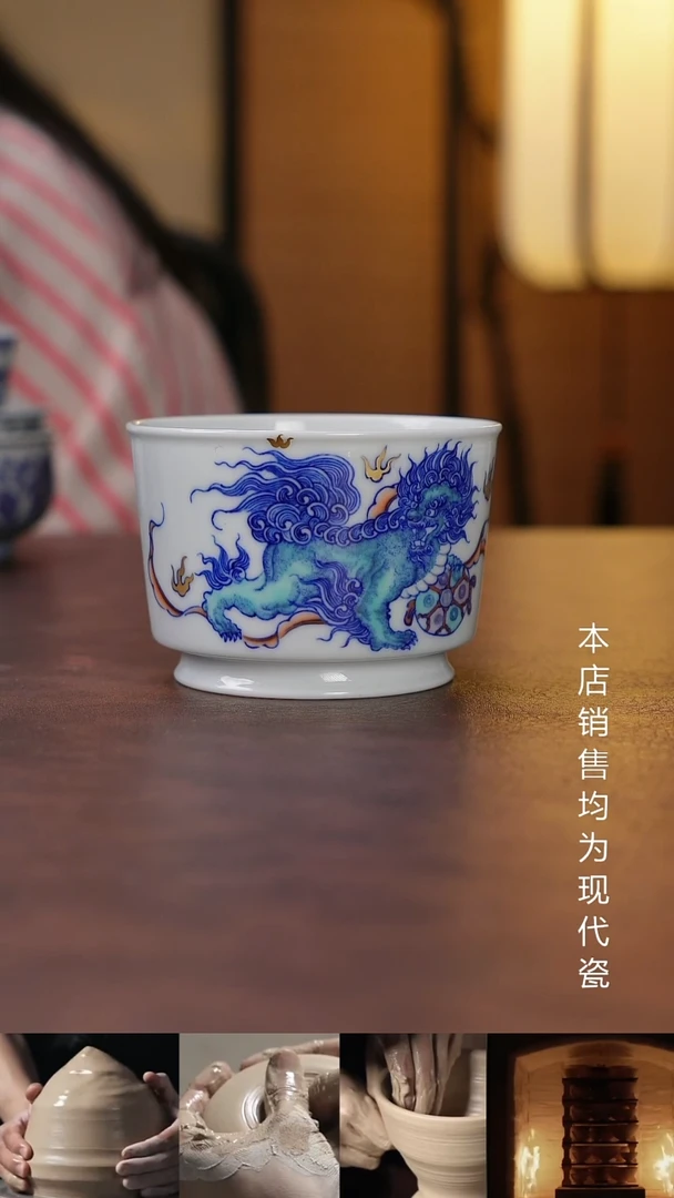 摆件爱*?景德镇全手工手绘