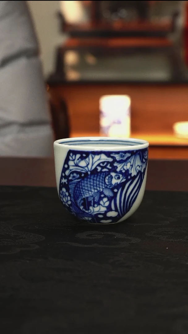 元黛工坊鱼藻手握杯