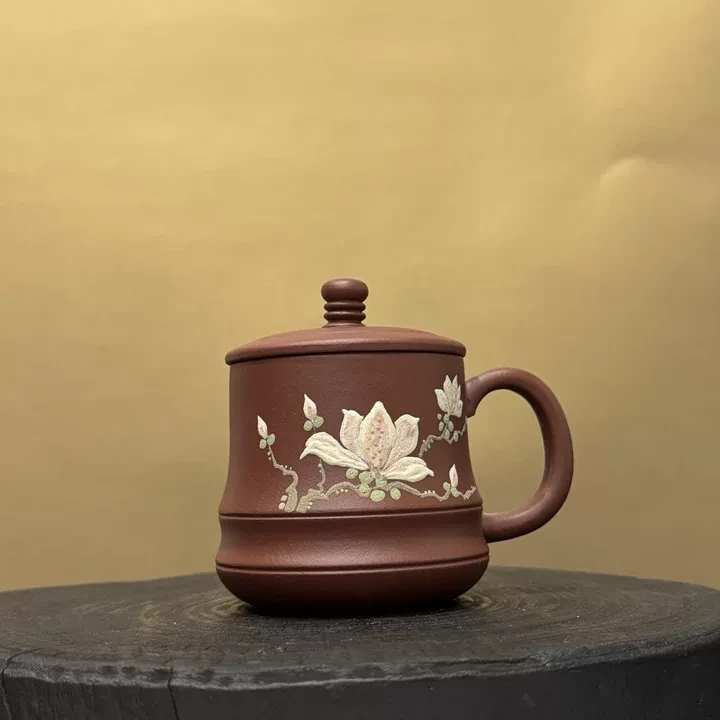 【古月壶来】HS888紫砂“玉兰”盖杯