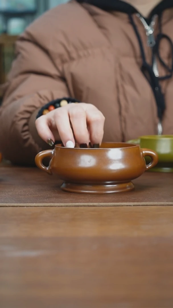 【闪购商品】杯景德镇紫金釉蚰耳炉