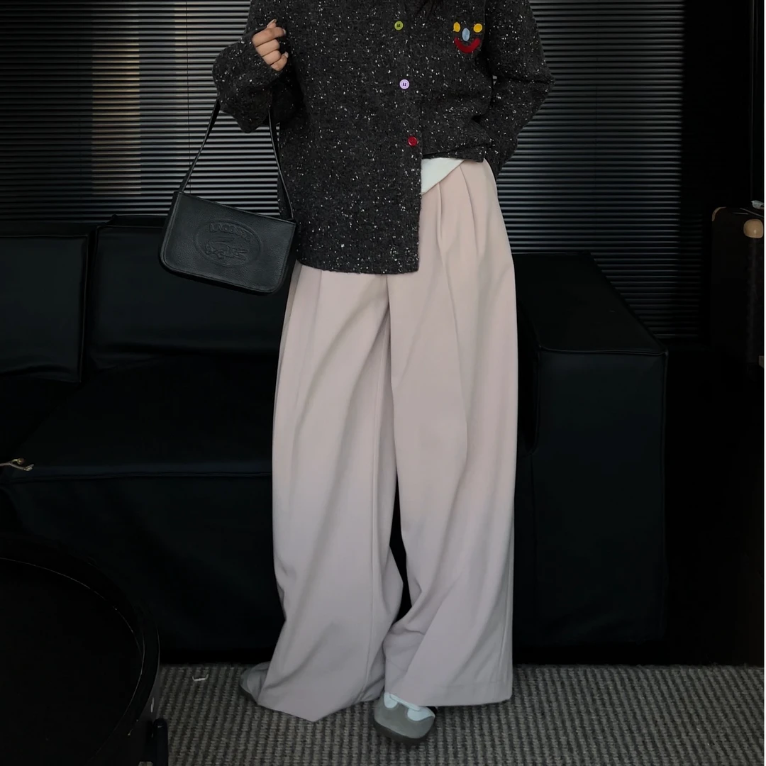 YZZ【四色垂感西裤】春季新款百搭阔腿垂感多色西装裤