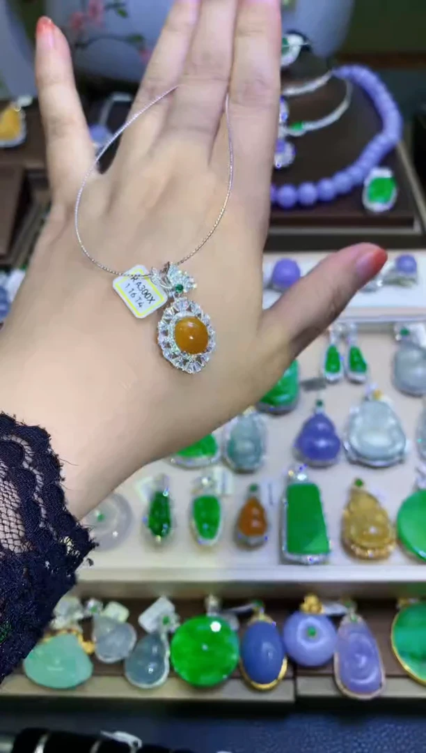 【闪购商品】翡翠颈饰银S925镶嵌11111111