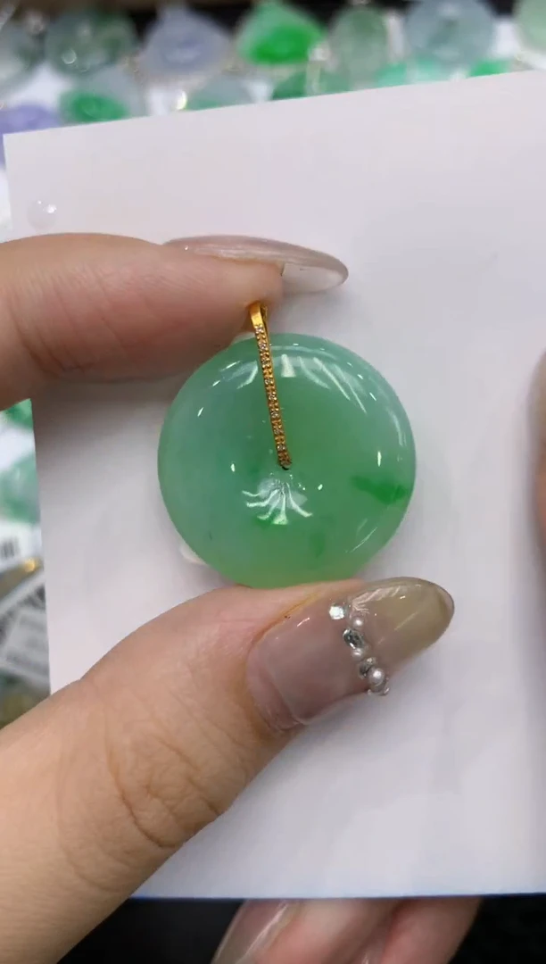 【闪购商品】翡翠颈饰18K金镶嵌222222222