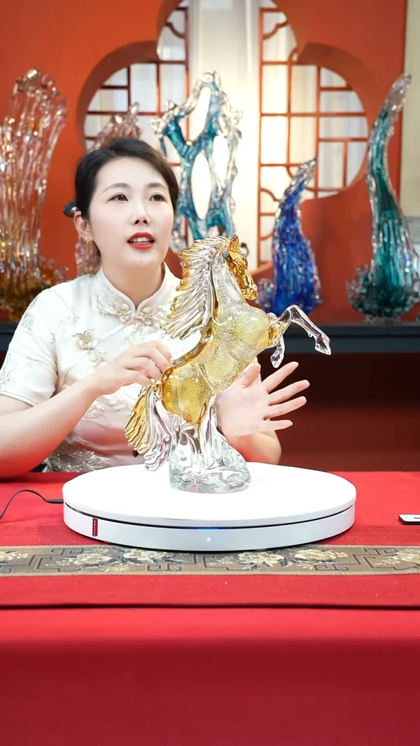 琉璃手工艺品金马