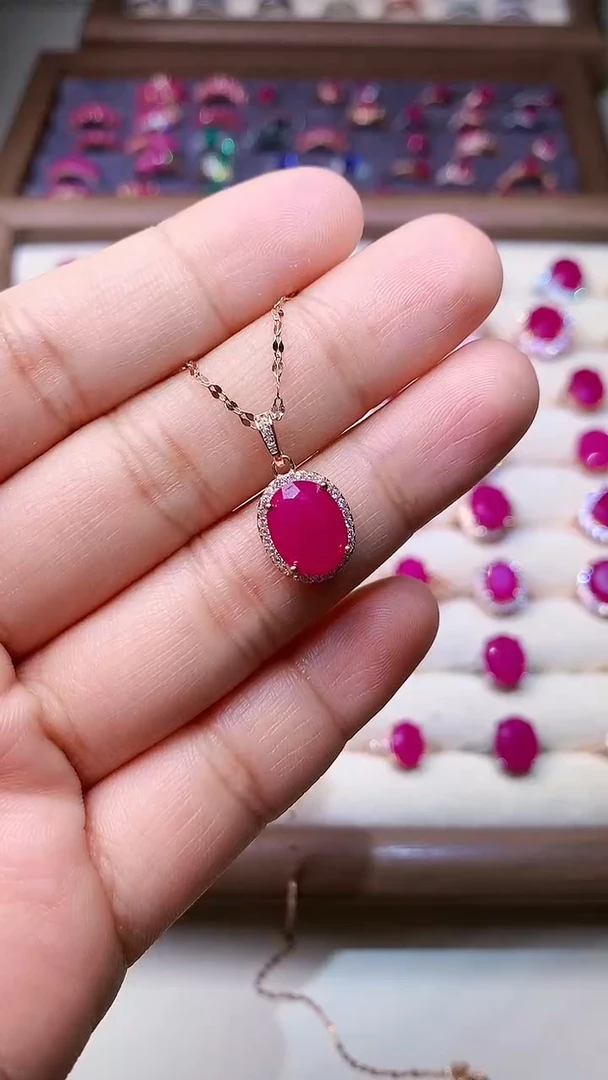 【闪购商品】红宝石颈饰银S925镶嵌0000