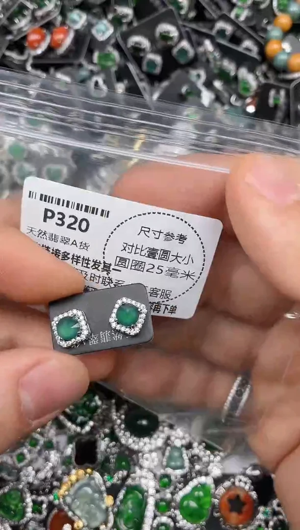 颈饰未镶嵌翡翠P320耳钉