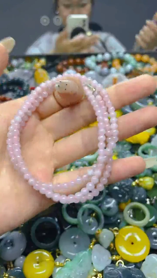 颈饰未镶嵌翡翠4MM/ K /翡翠A货，一件也是批发价