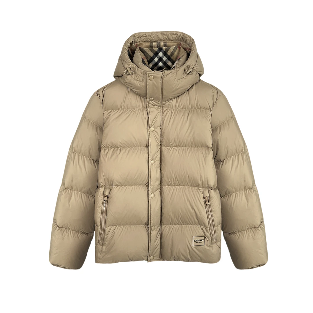 BURBERRY/博柏利 男女同款戴帽羽绒服 黑色卡其色ss 8091093