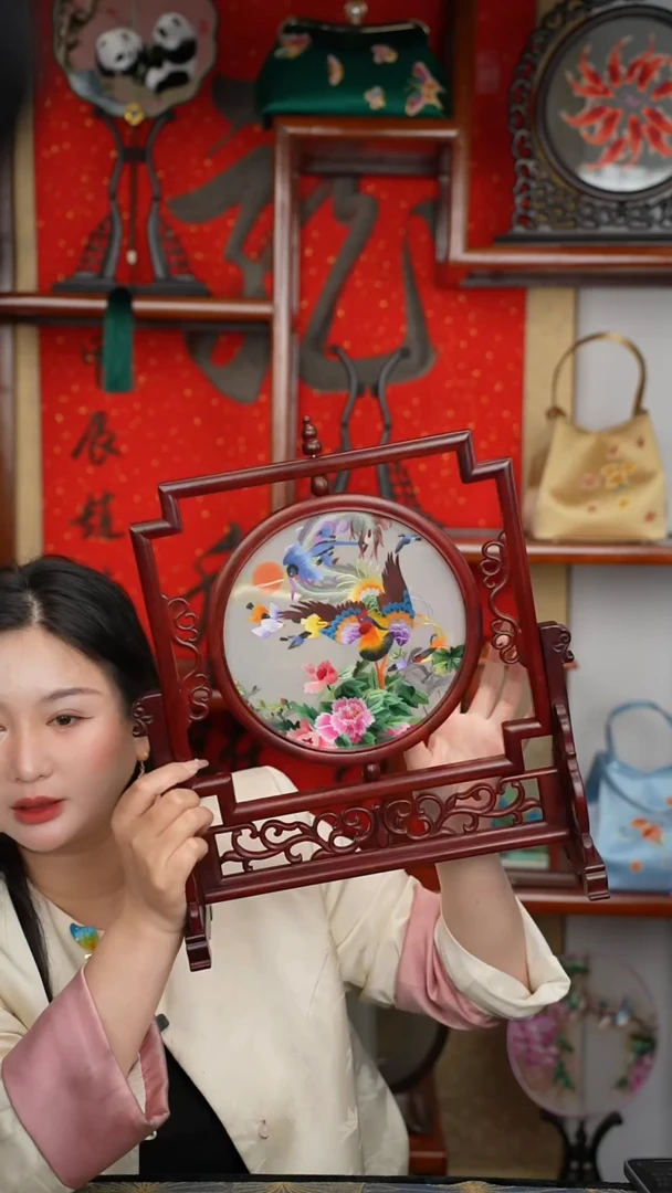刺绣绣花摆件摆台