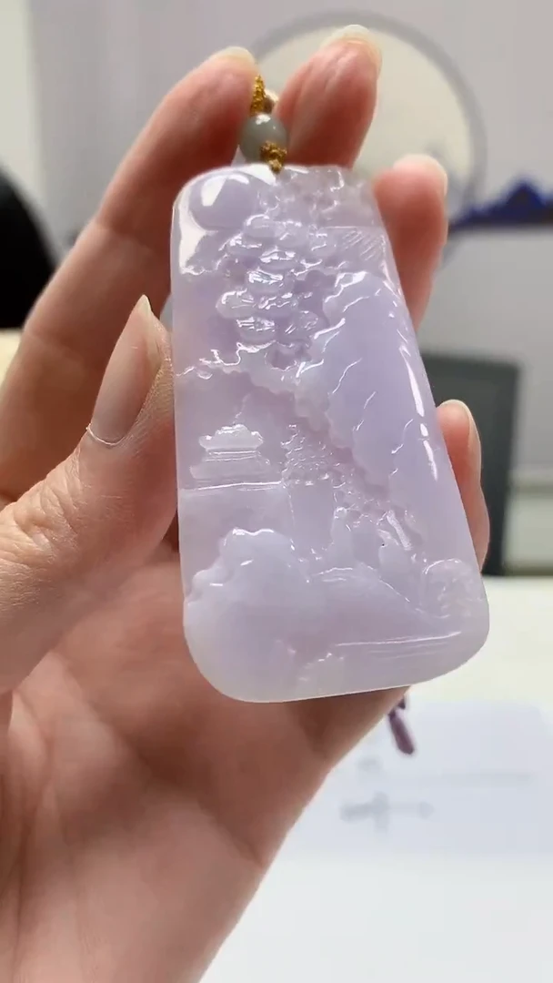 【闪购商品】定制翡翠未镶嵌0405zm-毛货挂件64山水