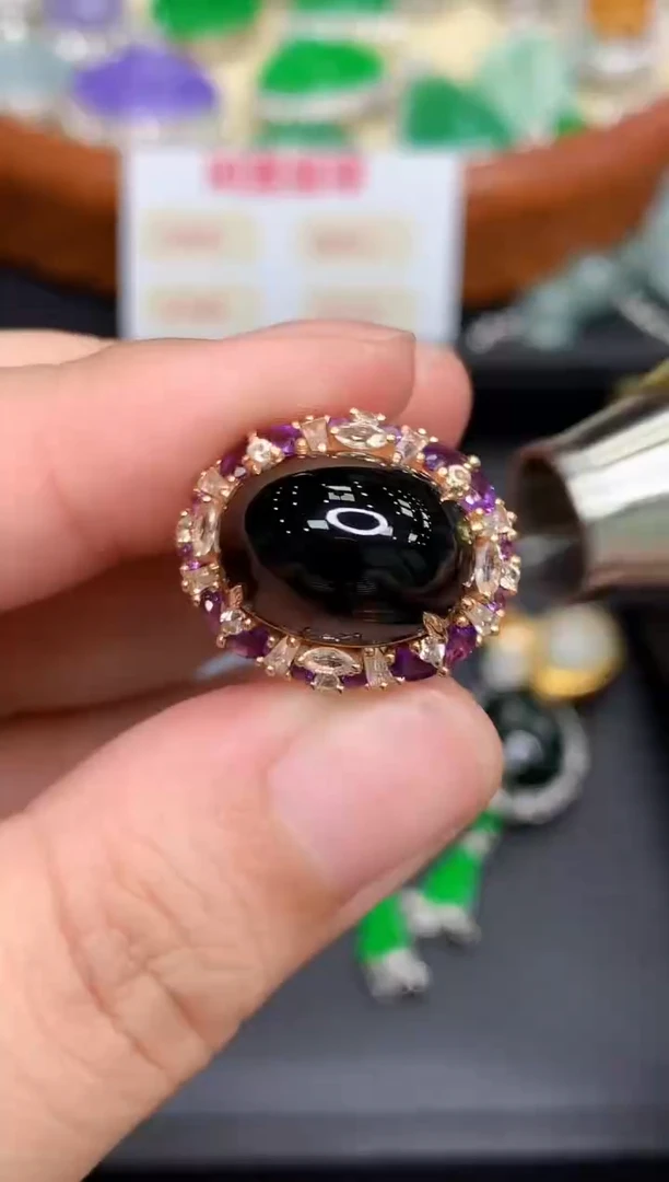 18K金镶嵌戒指翡翠522-中国好珍宝