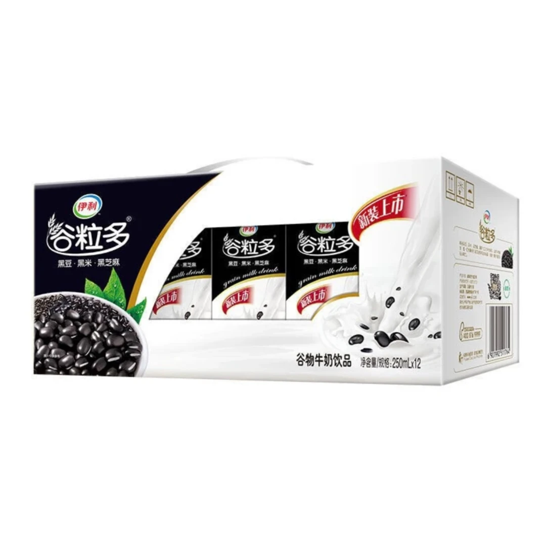 【8月产--京东到家次日达】伊利谷粒多黑谷牛奶饮品250ml*12/箱