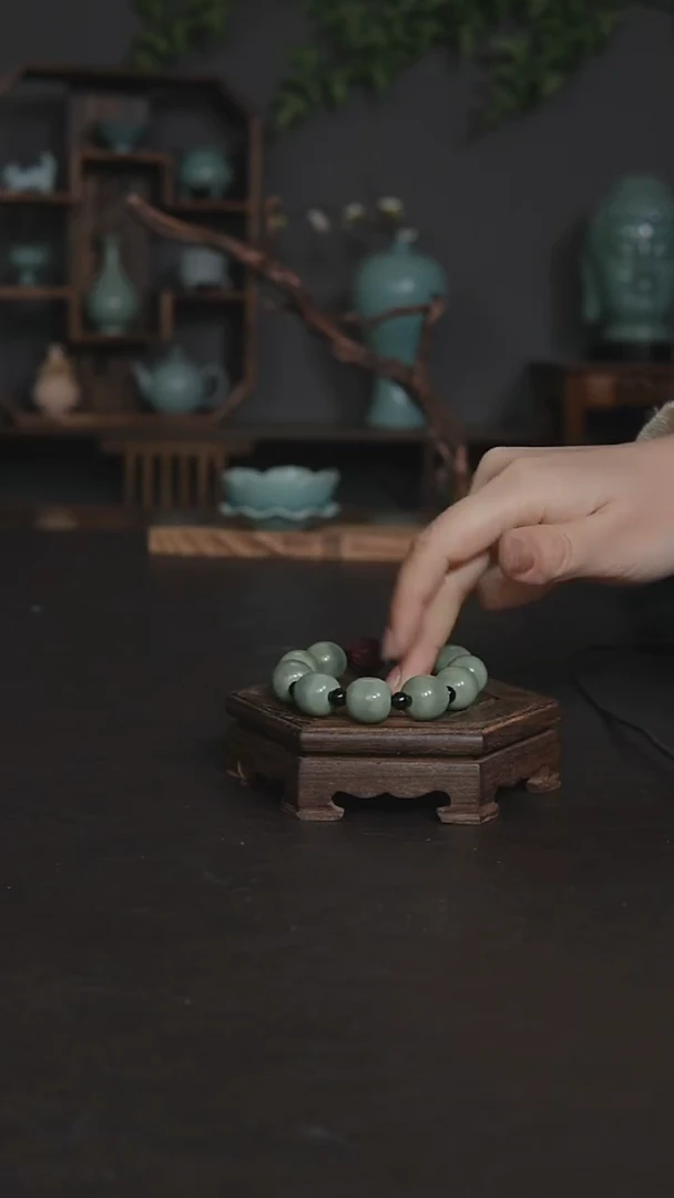 摆件陶豆青手串11111