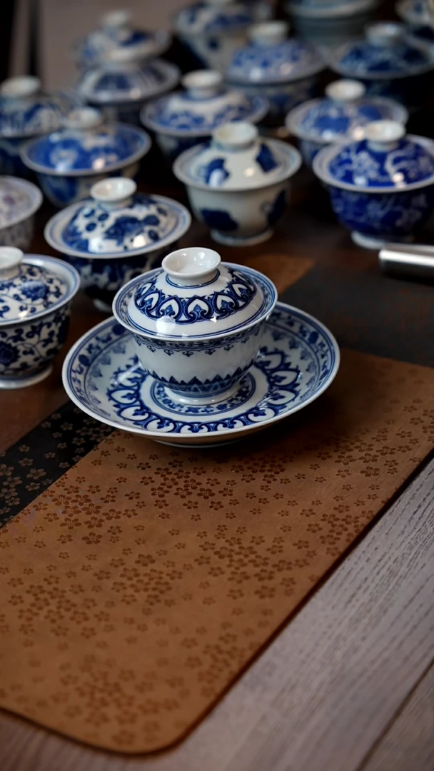 宝相盖碗＋壶承111111