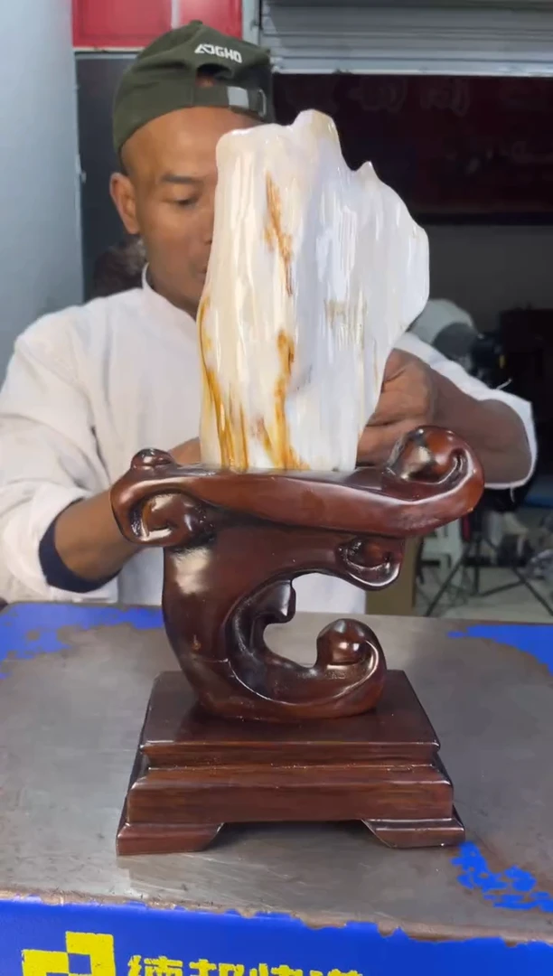 未镶嵌摆件硅化玉5