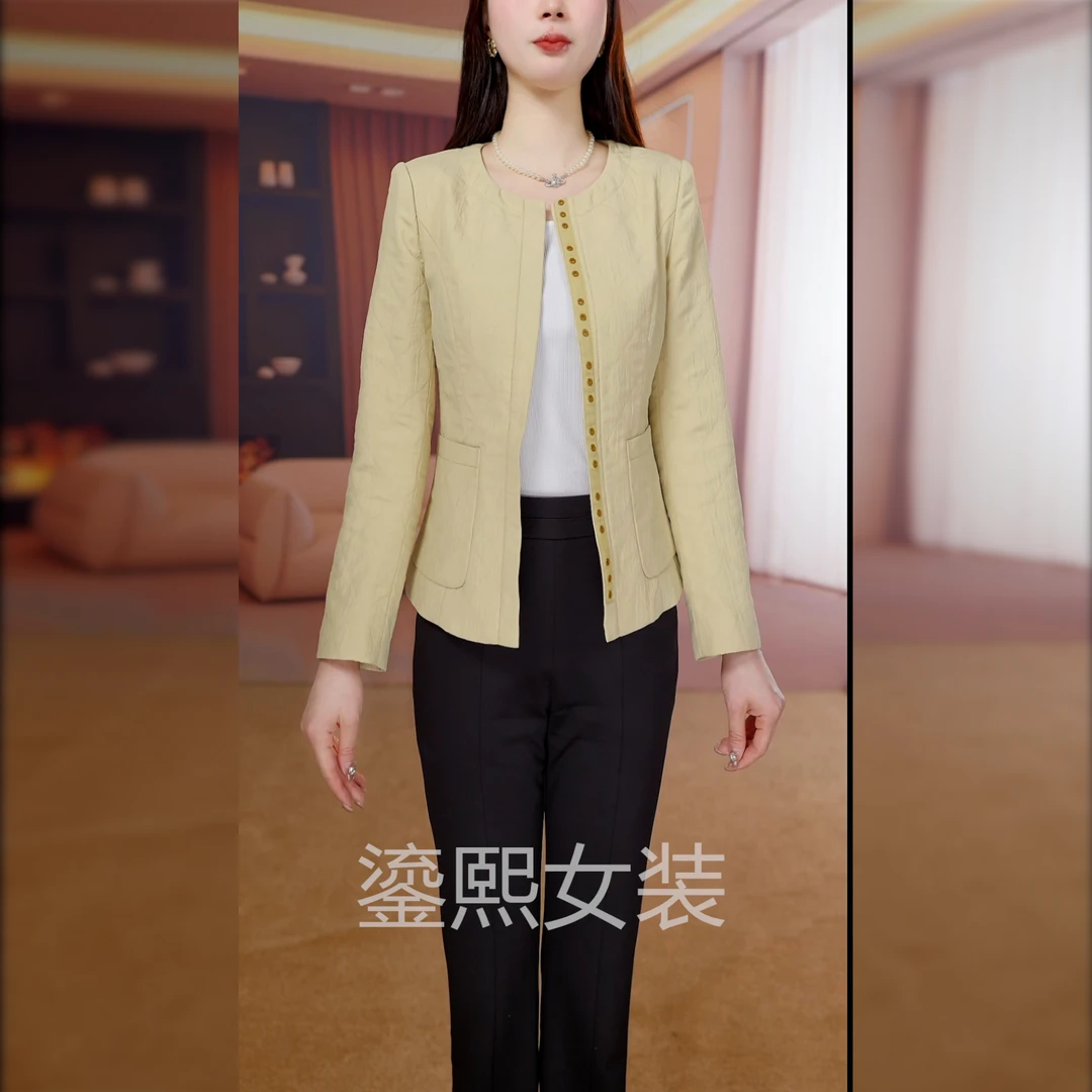 【鎏熙女装】25A-C003高贵时尚小西服修身洋气显档次女春秋季外套