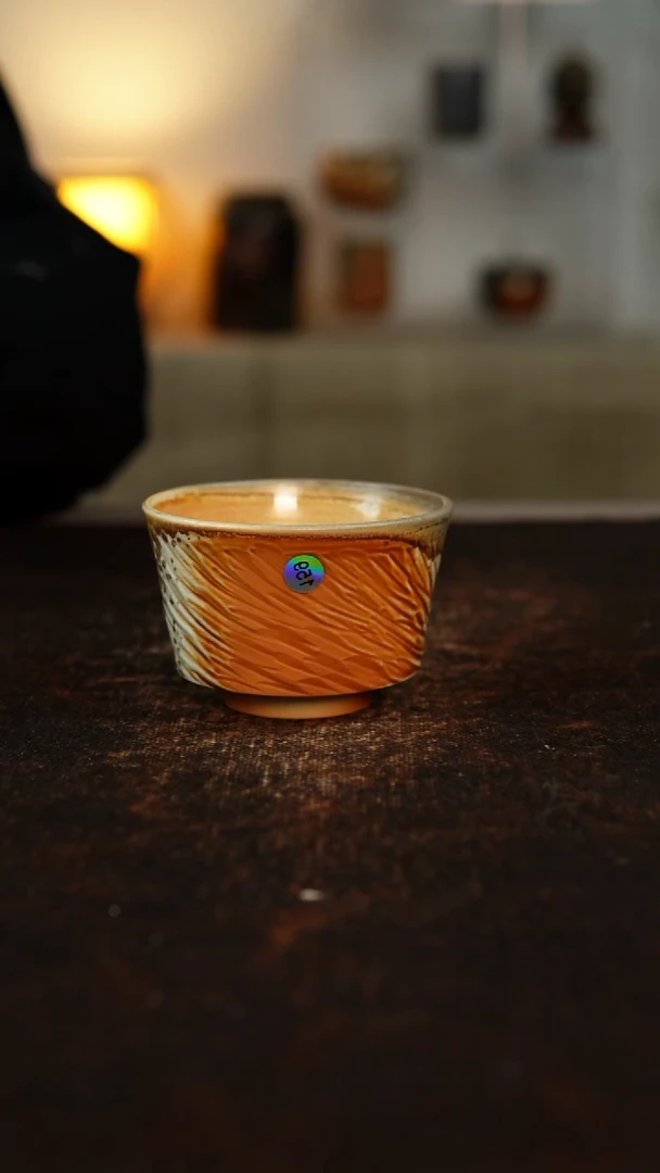 柴烧裸烧 中白主人杯 120cc   159号