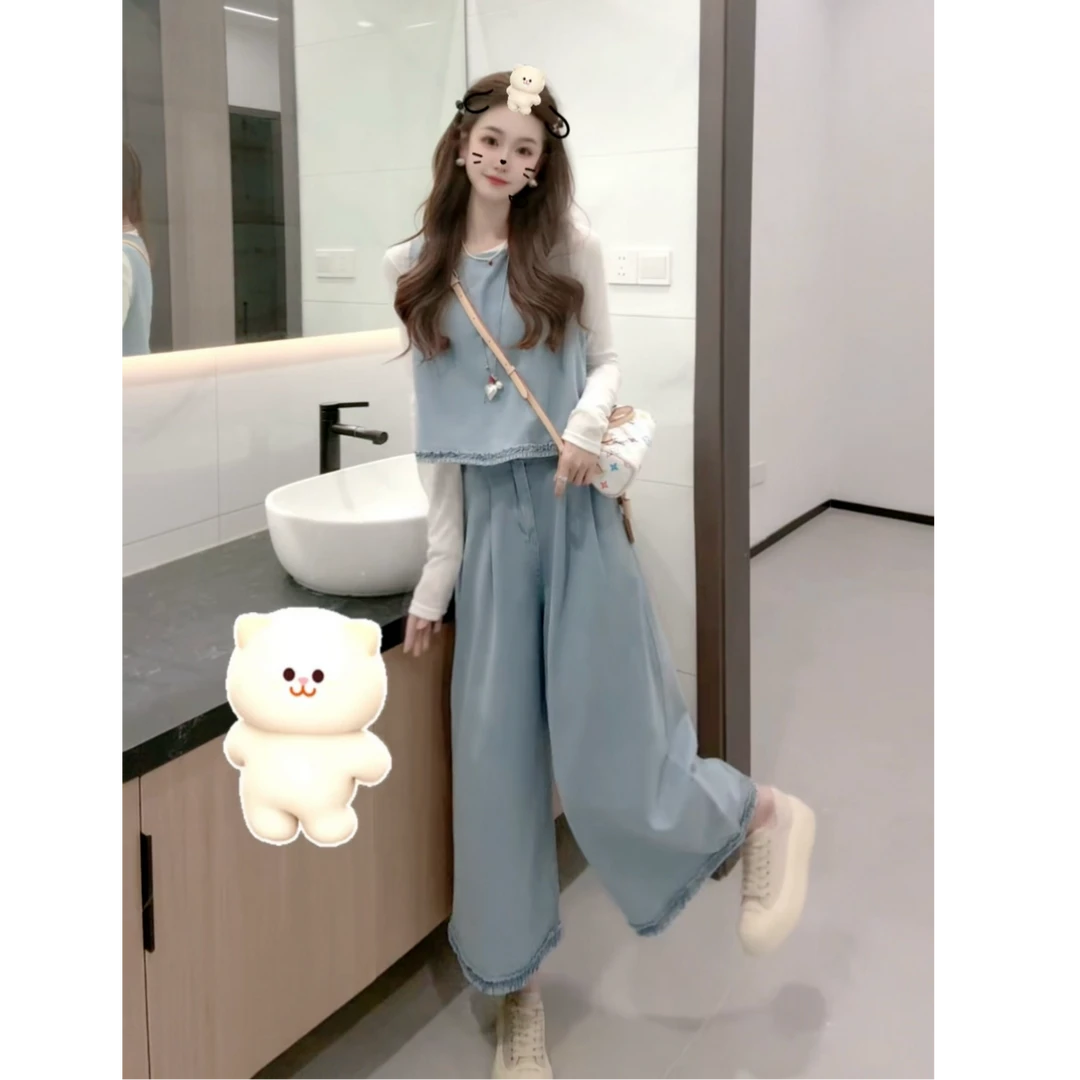 【惊艳夏日】丸子璐春夏季新款时尚休闲三件套套装预WZLC5TZ3112A