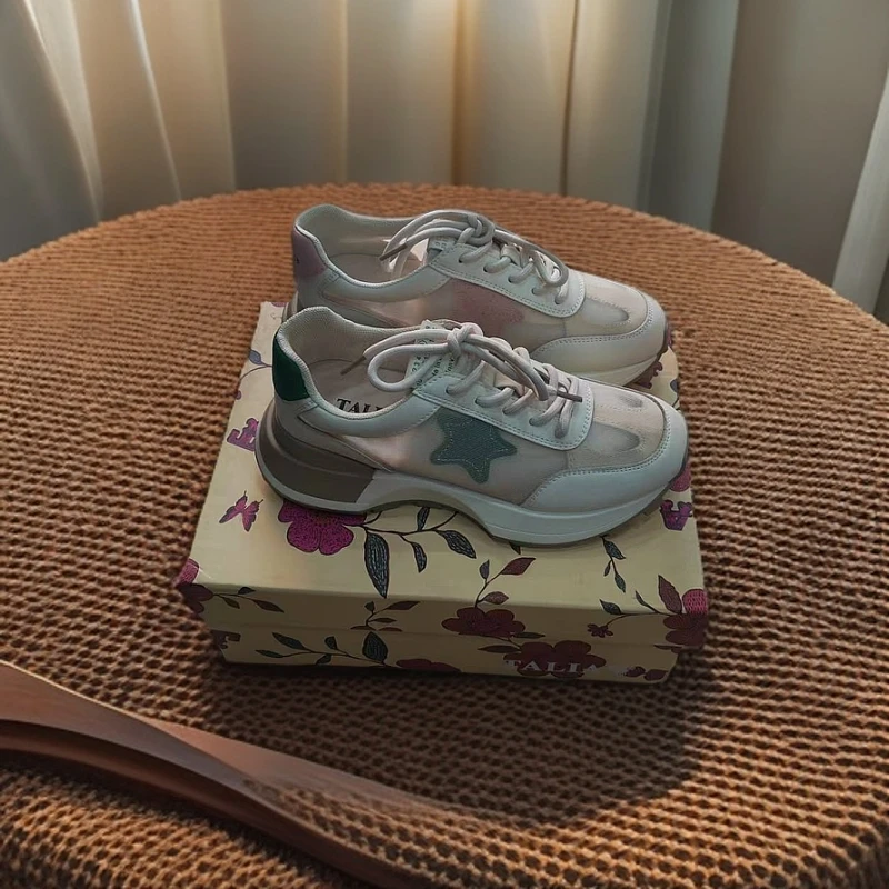 TALIA特丽雅女款时尚女士透气厚底网面时尚休闲阿甘鞋99037032W