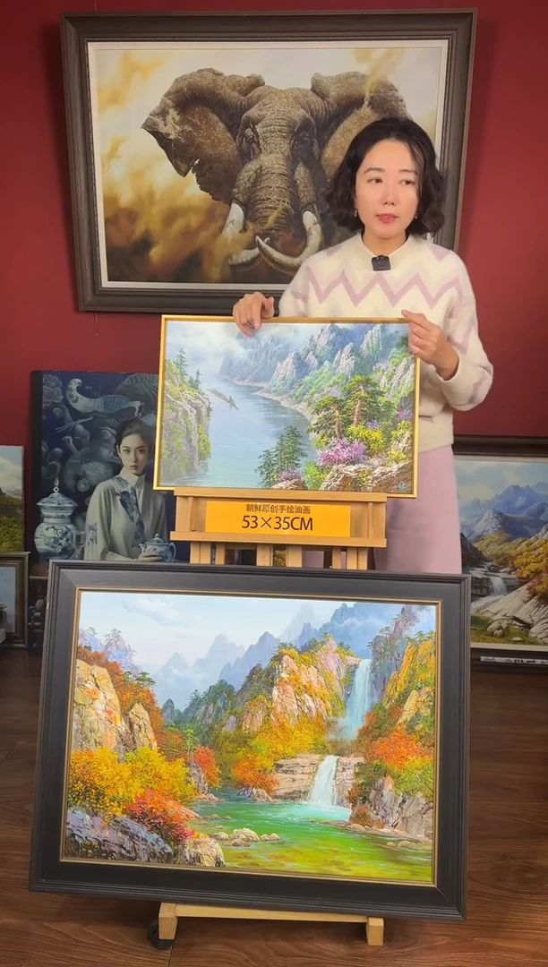 油画【50号】约53*35cm丨朝鲜原创纯手绘孤品油画丨顺丰包邮