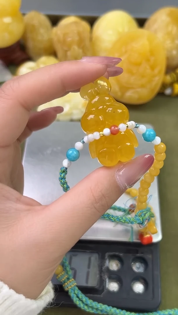 裸石琥珀未镶嵌琥珀蜜蜡吊坠