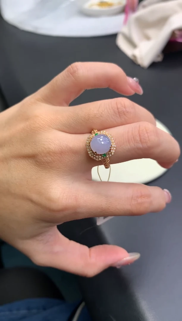 18K金镶嵌定制翡翠48小时鉴赏期 退货不扣服务费