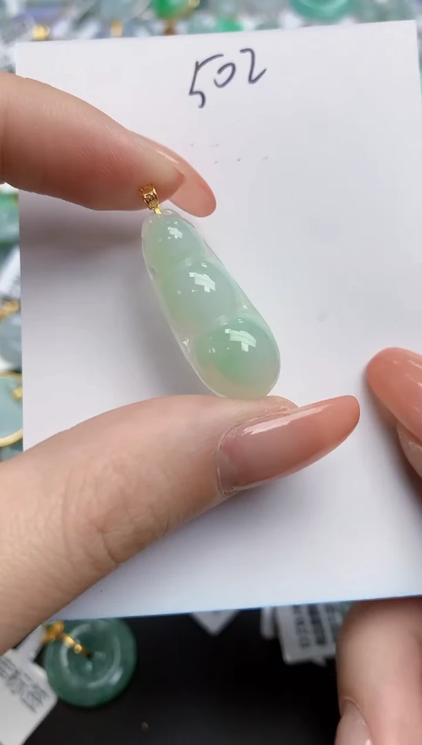 【闪购商品】翡翠颈饰18K金镶嵌天然缅甸翡翠A货