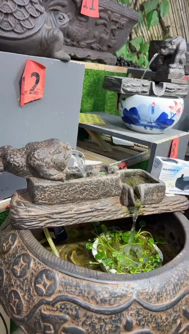 花盆流水摆件金蝉流水Y-070