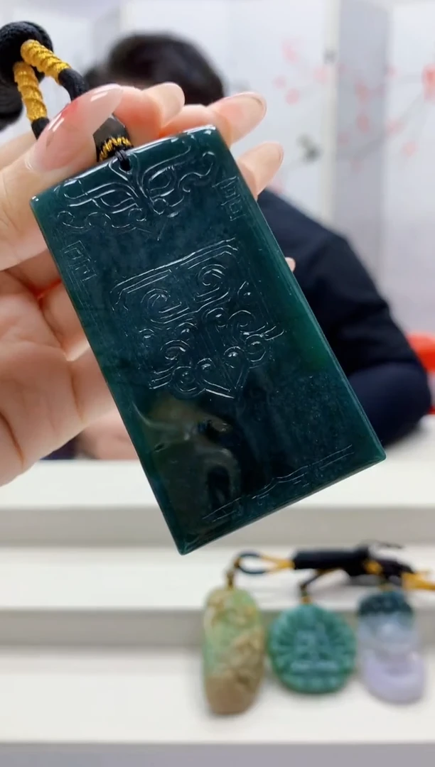 未镶嵌定制翡翠5060ty-毛货挂件58