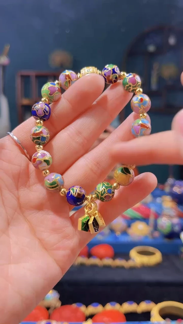 景泰蓝手串1.0多宝色