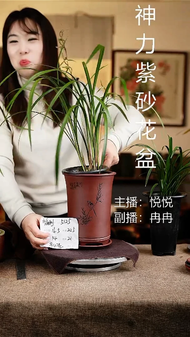 紫砂花盆花卉工艺5125+z