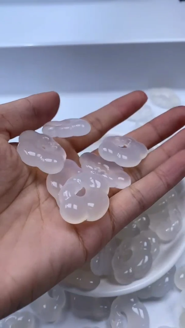 未镶嵌颈饰玛瑙/玉髓X178-荔枝冻大祥云29*21*8mm*1颗