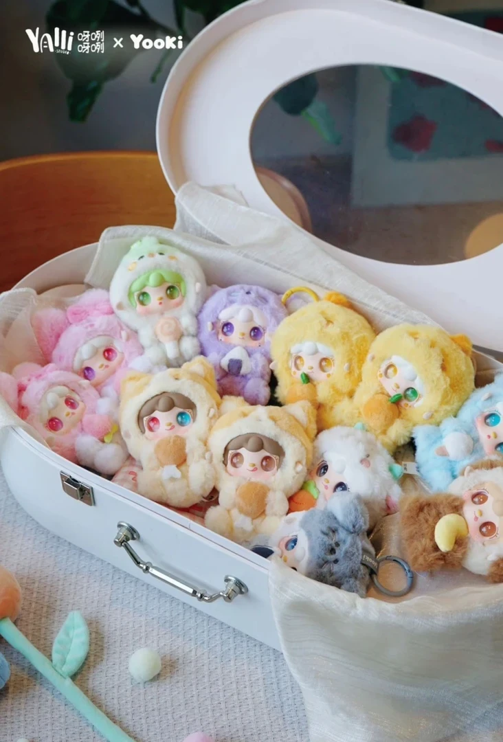 【拆盒】氧氧抱抱美食店系列可爱毛绒潮玩盲盒背景娃