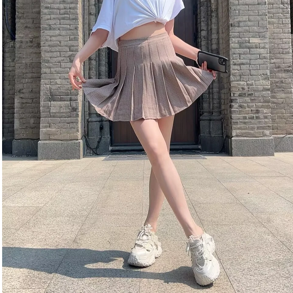 时尚洋气显瘦百搭半身裙百褶裙白色小白裙半身裙短裙夏季高腰裙子