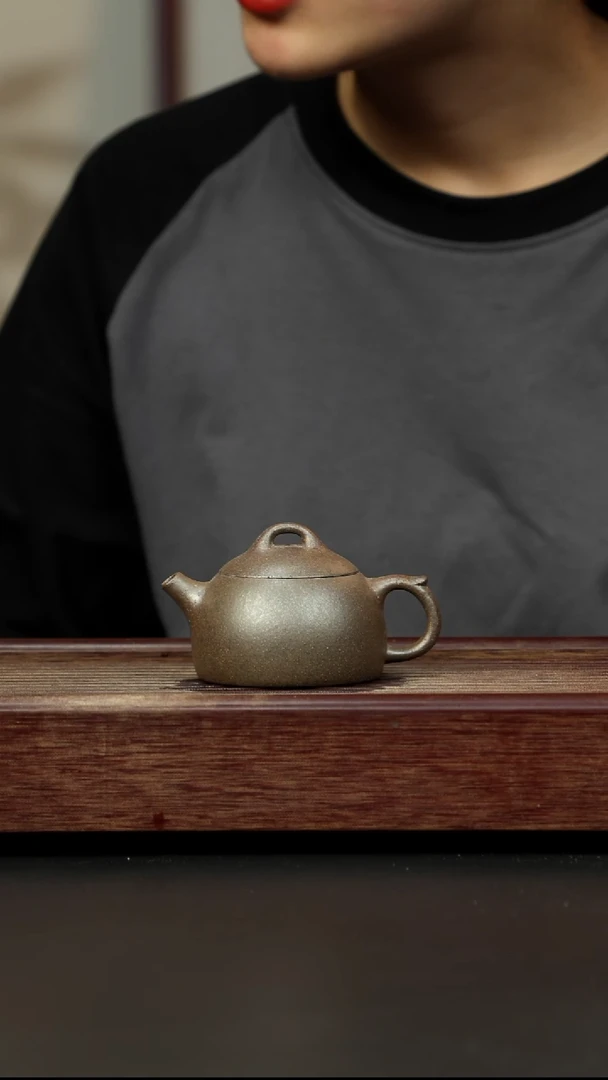 紫砂茶壶柴烧黄金段小秦权