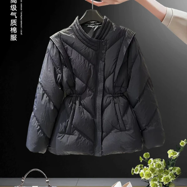 2025年冬季新款韩系复古厚款棉服女高级时尚百搭保暖独特好看外套