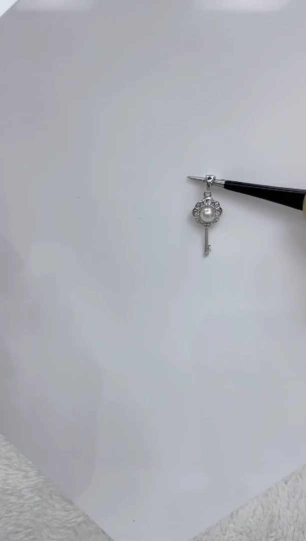 【闪购商品】海水珍珠吊坠(不含链)银S925镶嵌海水珍珠吊坠