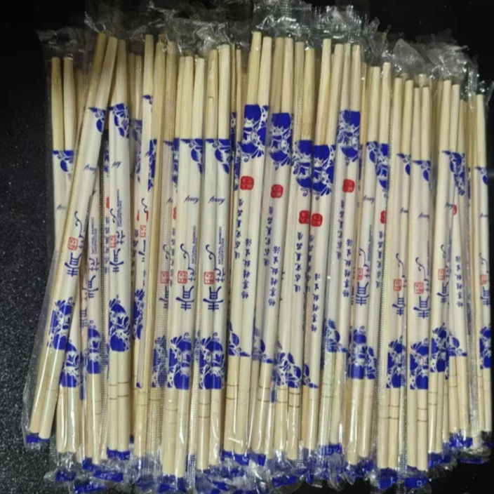 竹筷一次性筷子青花膜外卖饭店竹筷专用卫生快餐独立包装筷子