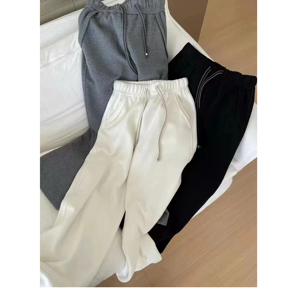 【no退no换 谨慎下单】数字刺绣直筒休闲卫裤 25142