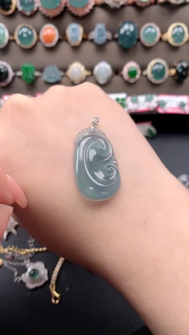 【闪购商品】翡翠戒指银S925镶嵌512414