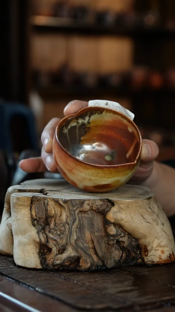 紫砂全手工桃心杯