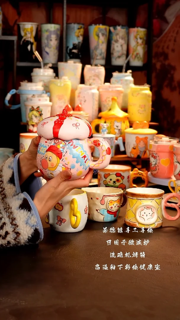 景德镇设计款手工手绘杯杯