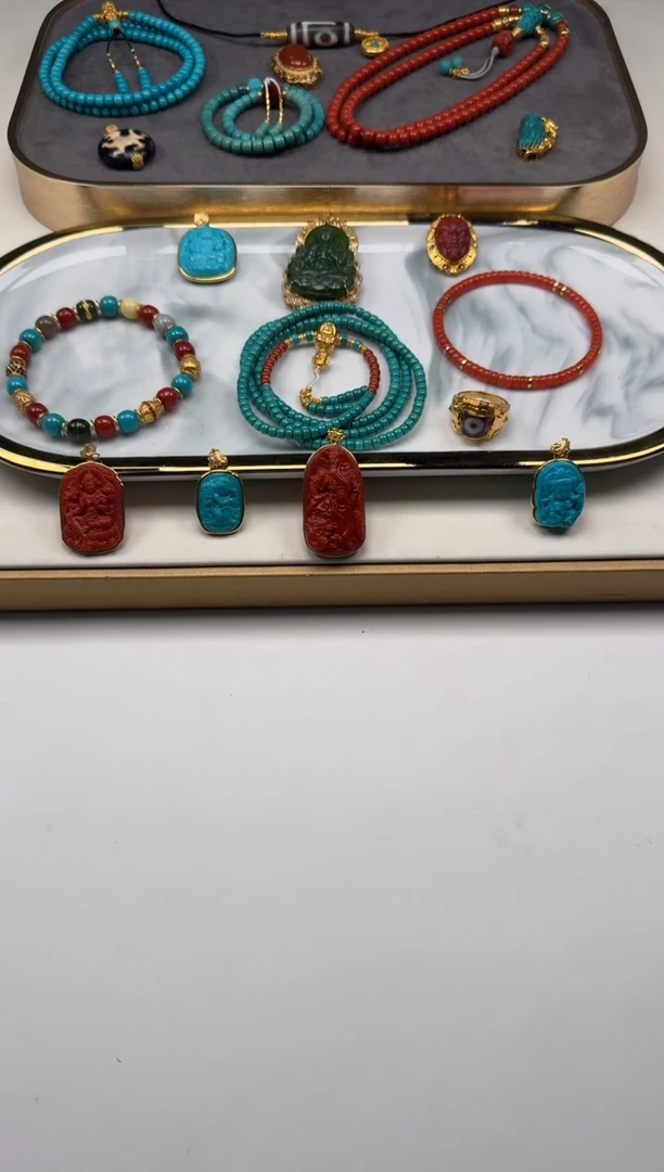 18K金镶嵌配饰南红玛瑙十*～1