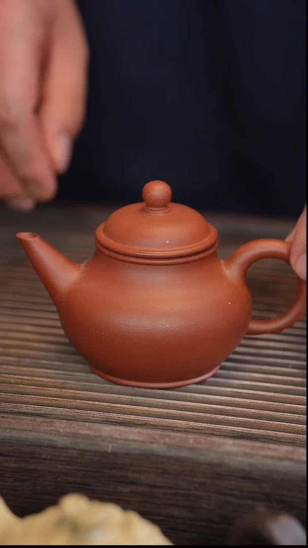 茶壶紫砂芭乐水平 北红赤铁 半手工180cc