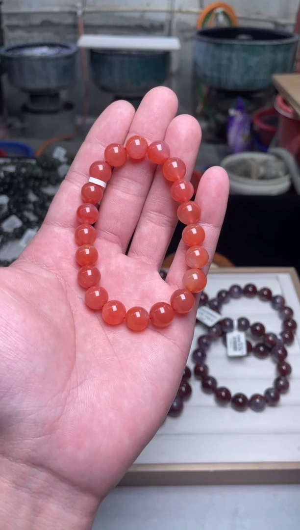 【闪购商品】玛瑙/玉髓手串未镶嵌红玛瑙9
