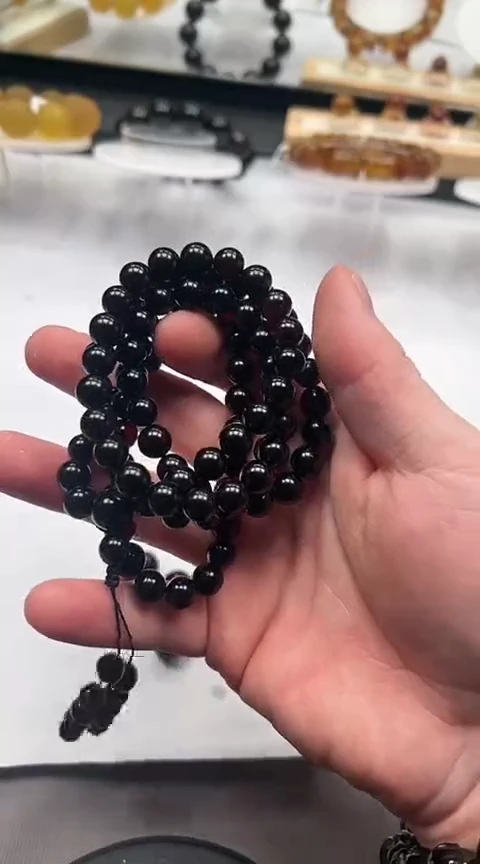 【闪购商品】琥珀项链未镶嵌卡8翳珀108