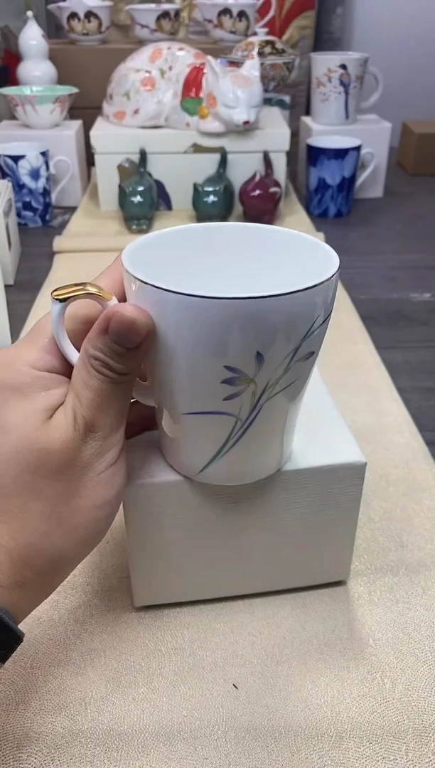 【闪购商品】茶具耐高温全品全新 （ 蓝兰花马克杯）